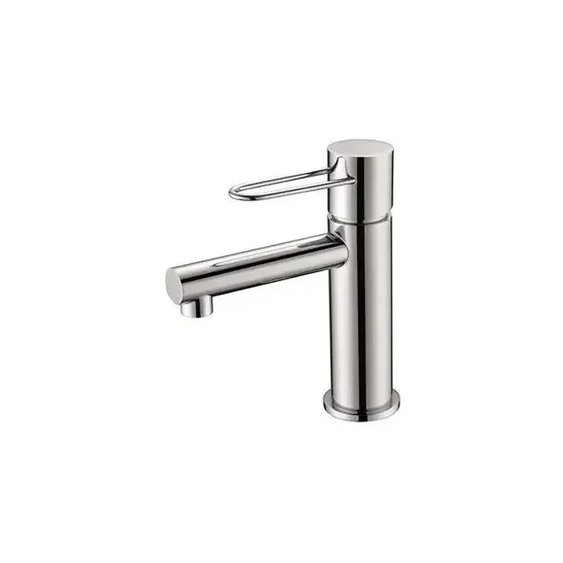 Grifo monomando para lavabo con cierre cerámico de diseño moderno y acabado cromado Milos de Imex