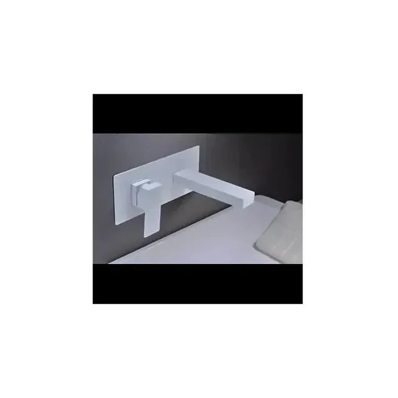 Grifo de acabado blanco mate monomando de pared con cartuchos cerámicos de 35 mm Suiza de Imex