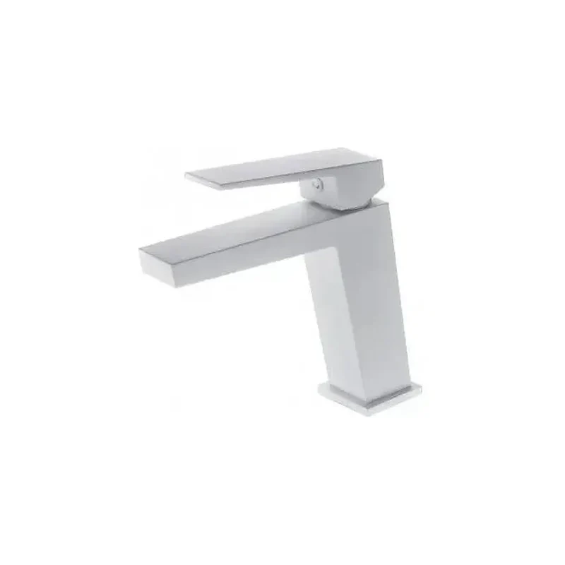 Grifo monomando moderno para lavabo fabricado en latón de acabado blanco mate Art de Imex