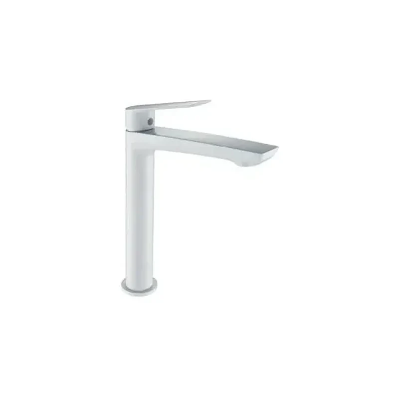 Grifo monomando para lavabo con un caño extra largo de acabado blanco mate Luxor de Imex