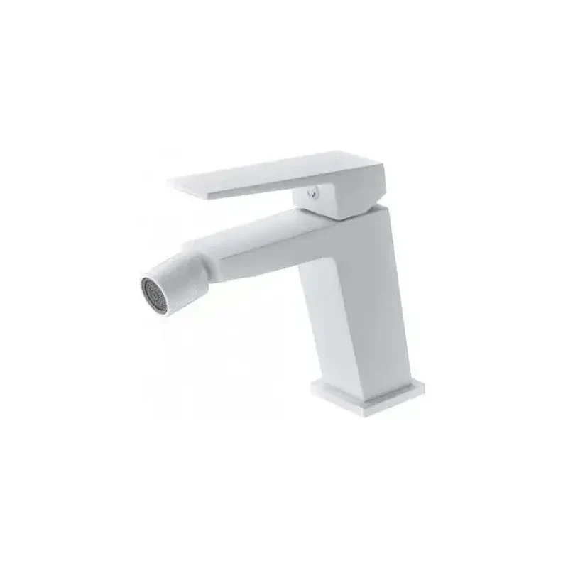 Grifo monomando de bidé con una rótula orientable y de cierre cerámico de acabado blanco Art de Imex