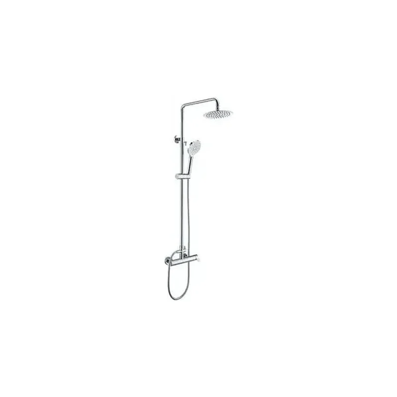 Columna extensible de ducha con un diseño moderno de acabado cromado y blanco Elba de Imex