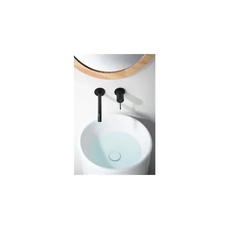 Grifo monomando empotrado para lavabo hecho de latón con acabado negro mate Genova de Imex