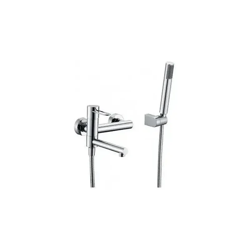 Grifo monomando de pared para bañera fabricada en latón de acabado cromado Milos de Imex