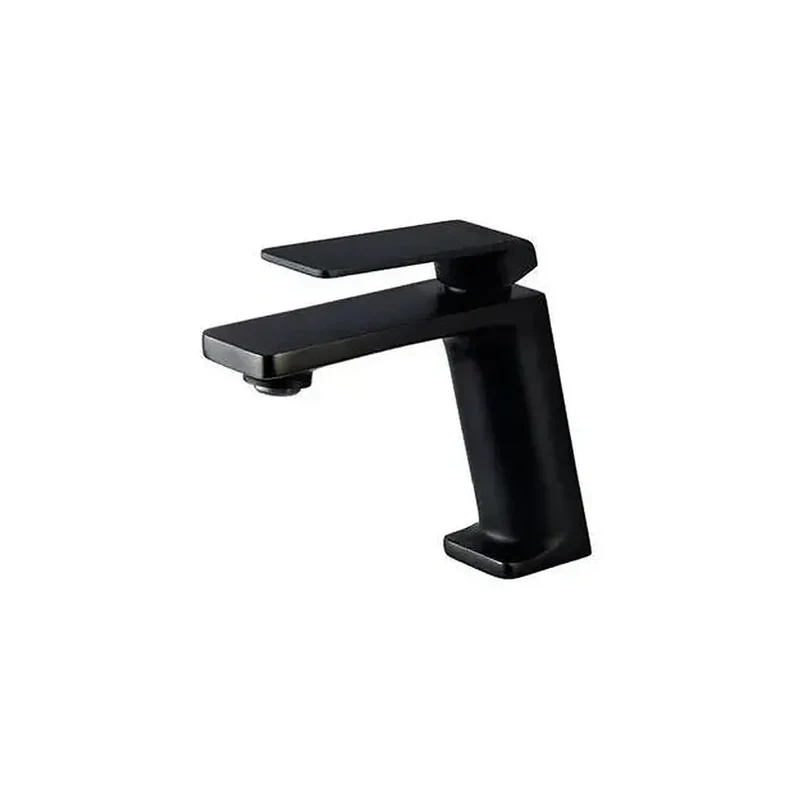 Grifo monomando de color negro para lavabo fabricado en latón con discos cerámicos Fiyi de Imex