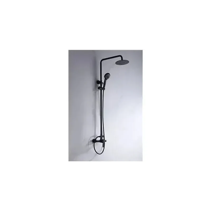 Columna regulable de pared para ducha con un diseño moderno y un acabado negro Roma de Imex