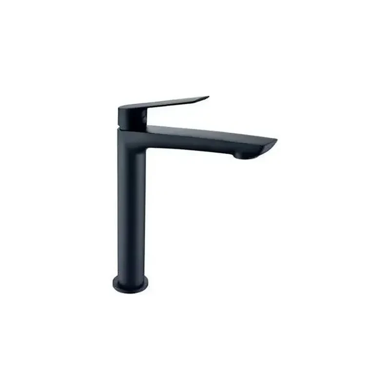 Grifo negro mate monomando de lavabo con un caño alto fabricado en latón Luxor de Imex