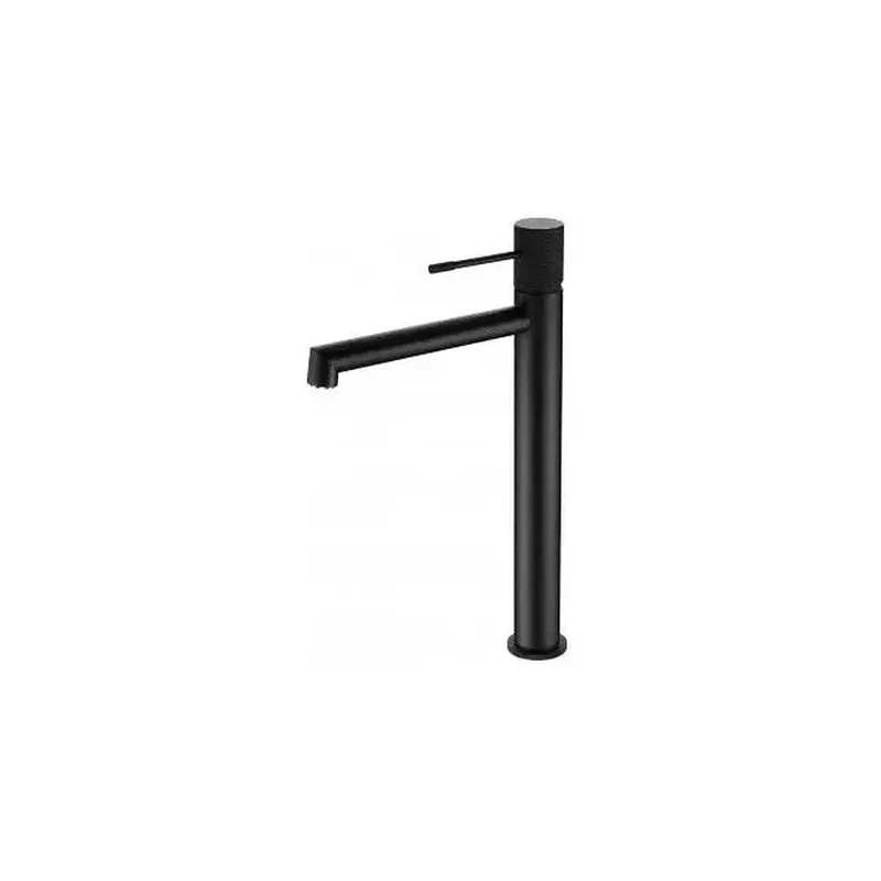 Grifo monomando para lavabo sobre encimera de caño alto en color negro mate Line de Imex