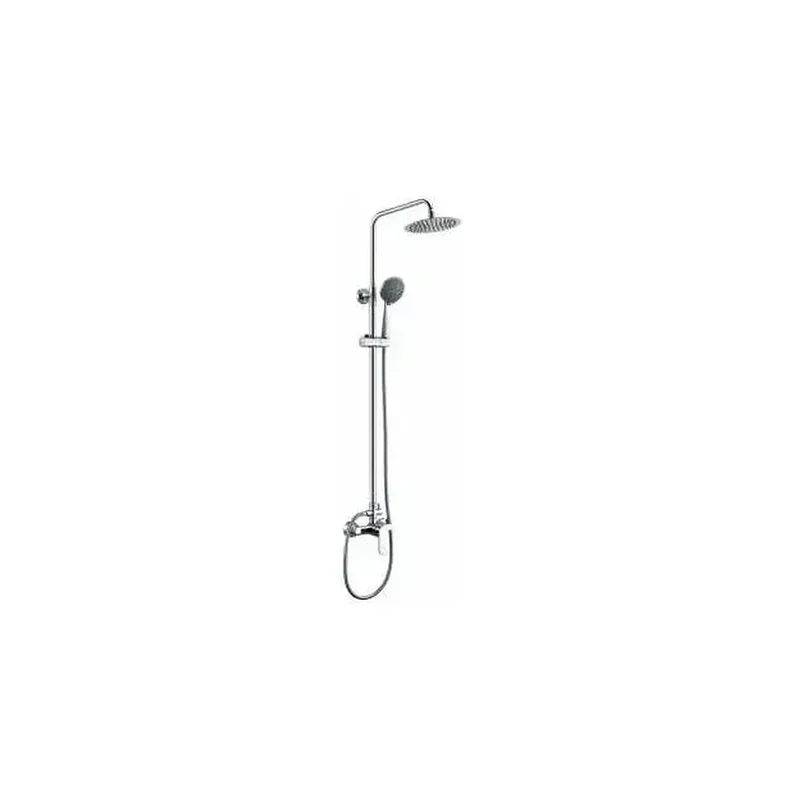 Columna de ducha extensible 90-140 cm de acero inoxidable con rociador redondo de Imex