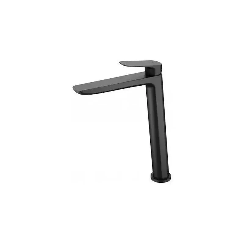Grifo monomando para lavabo con un diseño de caño alto de acabado negro mate Belgica de Imex