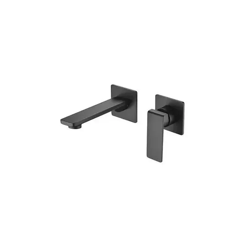 Grifo monomando con un diseño empotrado fabricado en latón de acabado negro mate Fiyi de Imex