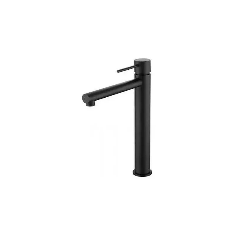 Grifo para lavabo sobre encimera de caño alto en acabado negro mate Milos de Imex