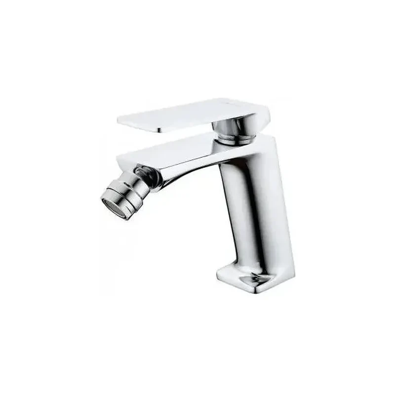 Grifo monomando de bidé con una rótula orientable fabricado en latón y un acabado cromado Fiyi de Imex