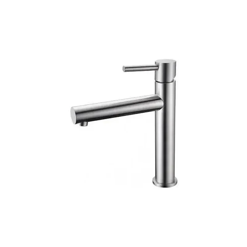 Grifo monomando de diseño alto para lavabo fabricado en acero inoxidable Imex