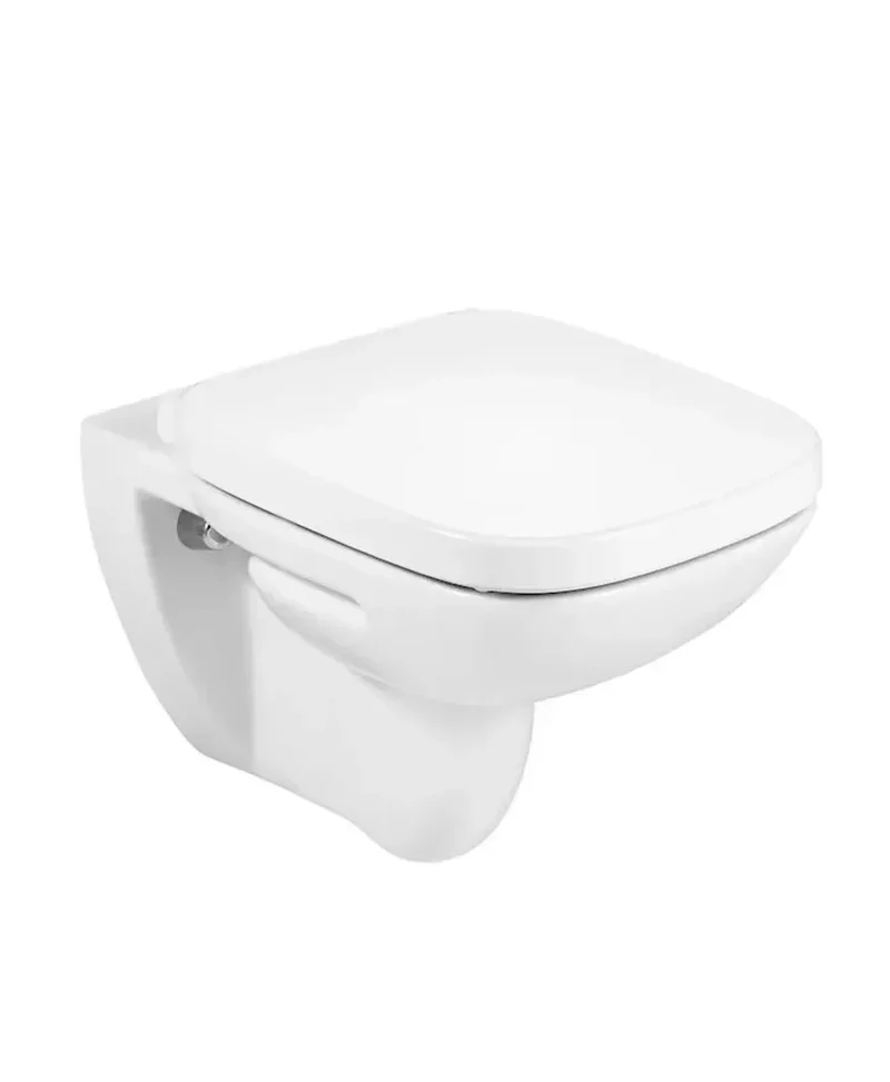 Roca Debba – Inodoro Suspendido con Tapa, Salida Horizontal, Blanco