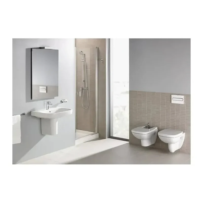 Roca Debba – Inodoro Suspendido con Tapa, Salida Horizontal, Blanco