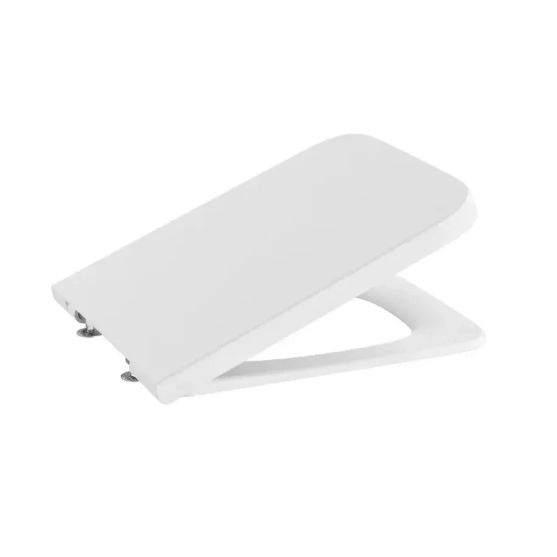 Roca Inspira Square – Inodoro Suspendido con Tapa, Salida Horizontal, Blanco Mate