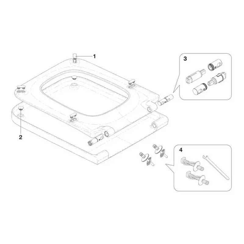 Roca Inspira Square – Inodoro Suspendido con Tapa, Salida Horizontal, Blanco Mate