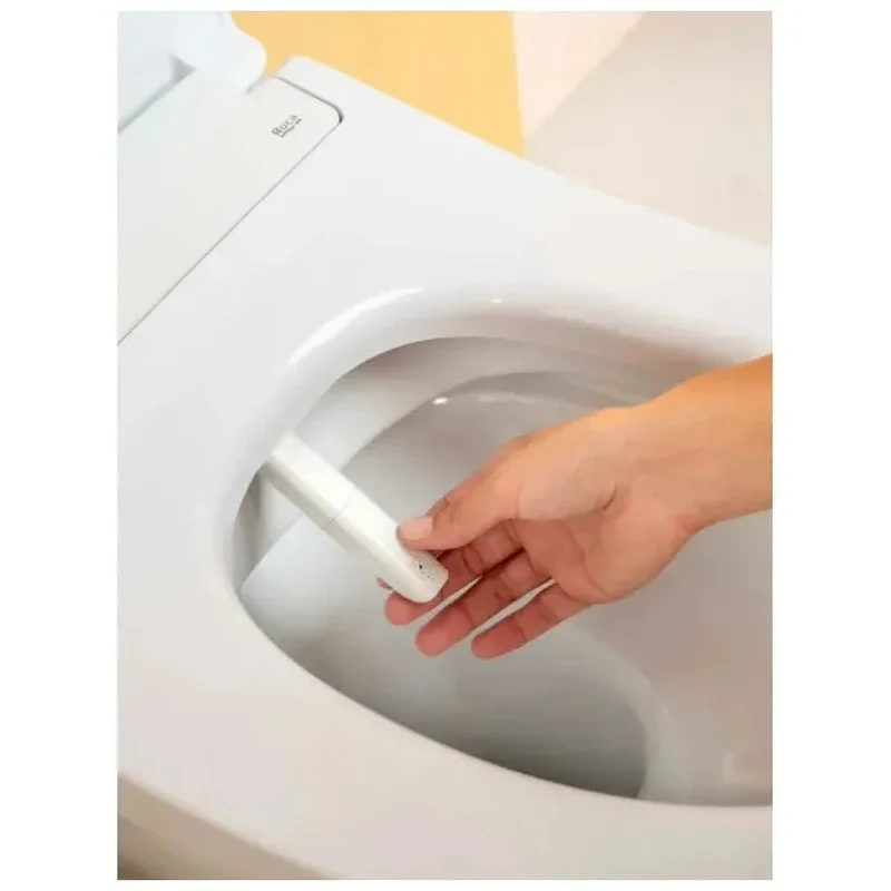 Inodoro suspendido smart de porcelana en color blanco para tanque empotrable con función de lavado y secado Ona Roca
