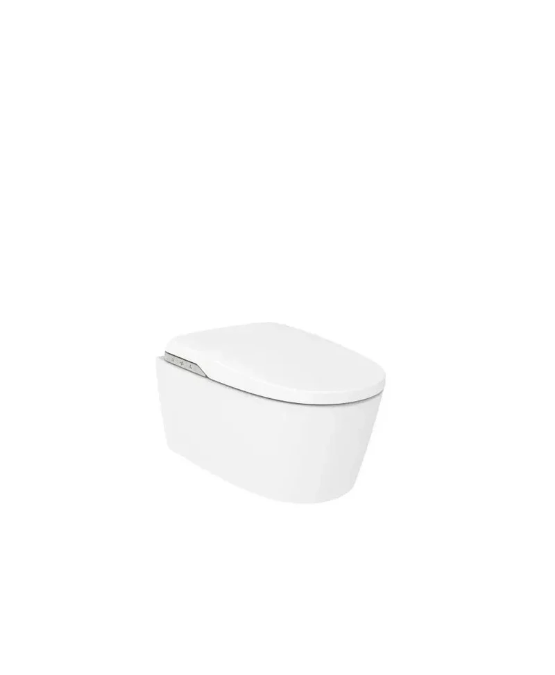 Roca In Wash A803104001 – Inodoro Suspendido con Tapa, Salida Horizontal, Blanco