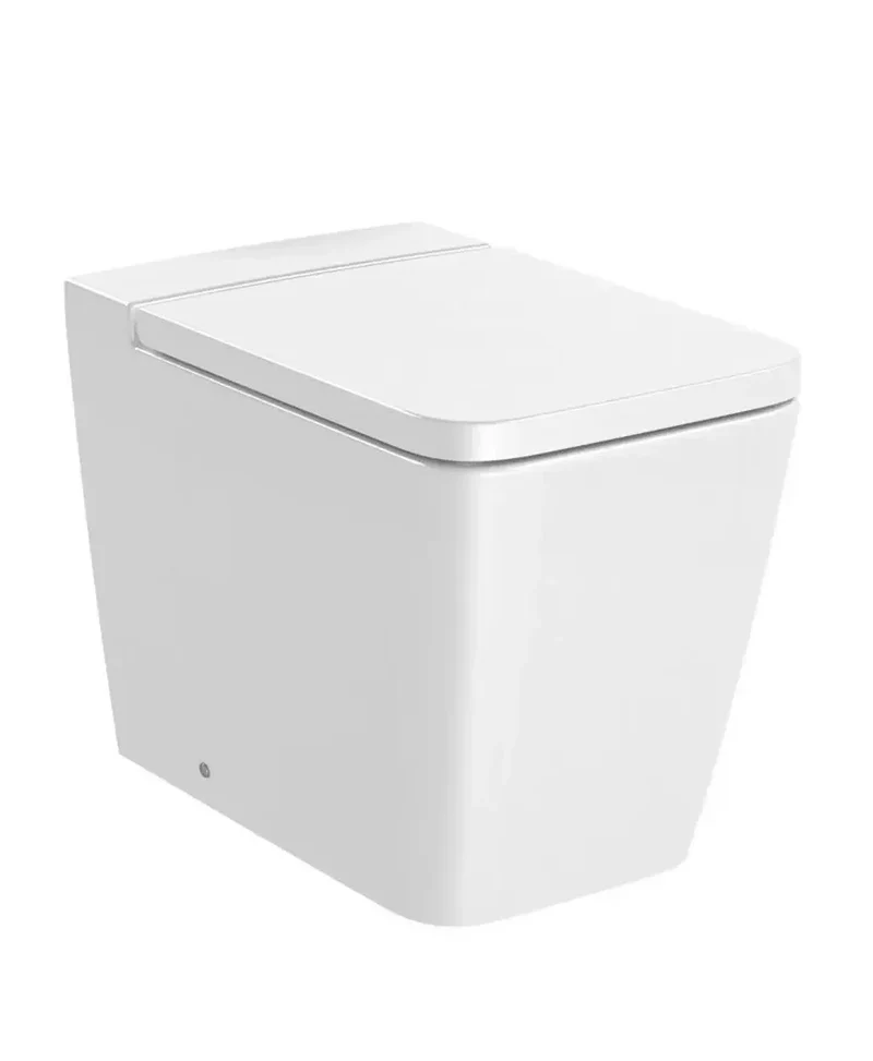 Roca Inspira Square – Inodoro con Tanque Alto (Cisterna no Incluida), Salida Dual, Blanco