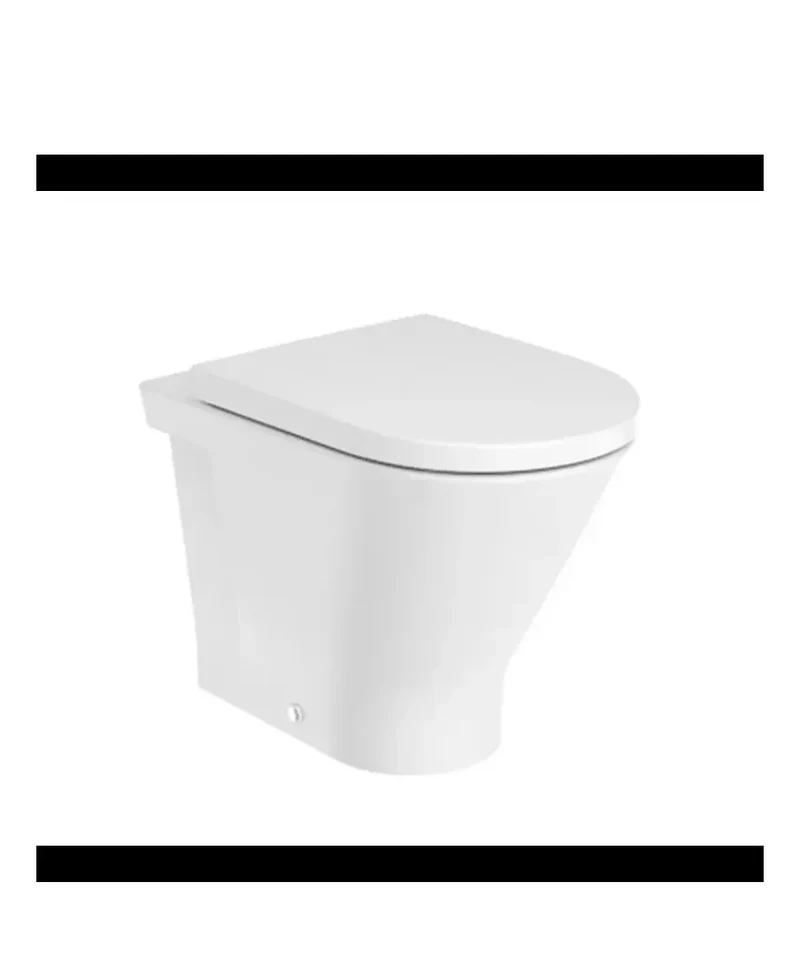 Roca The Gap Round – Inodoro de Suelo con Cisterna Empotrada, Salida Vertical, Blanco