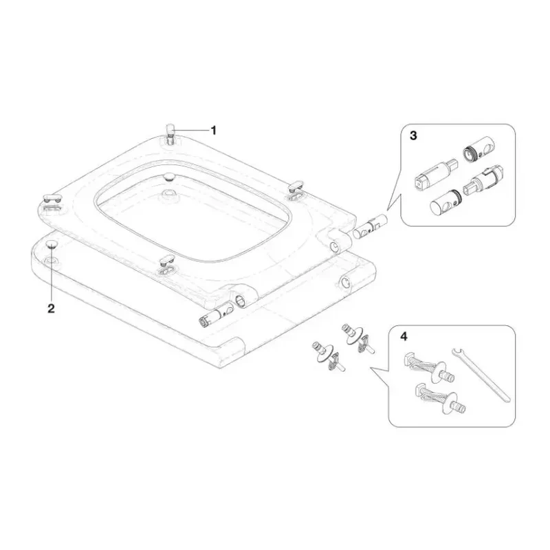 Roca Inspira Square – Inodoro Suspendido con Tapa, Salida Horizontal, Blanco