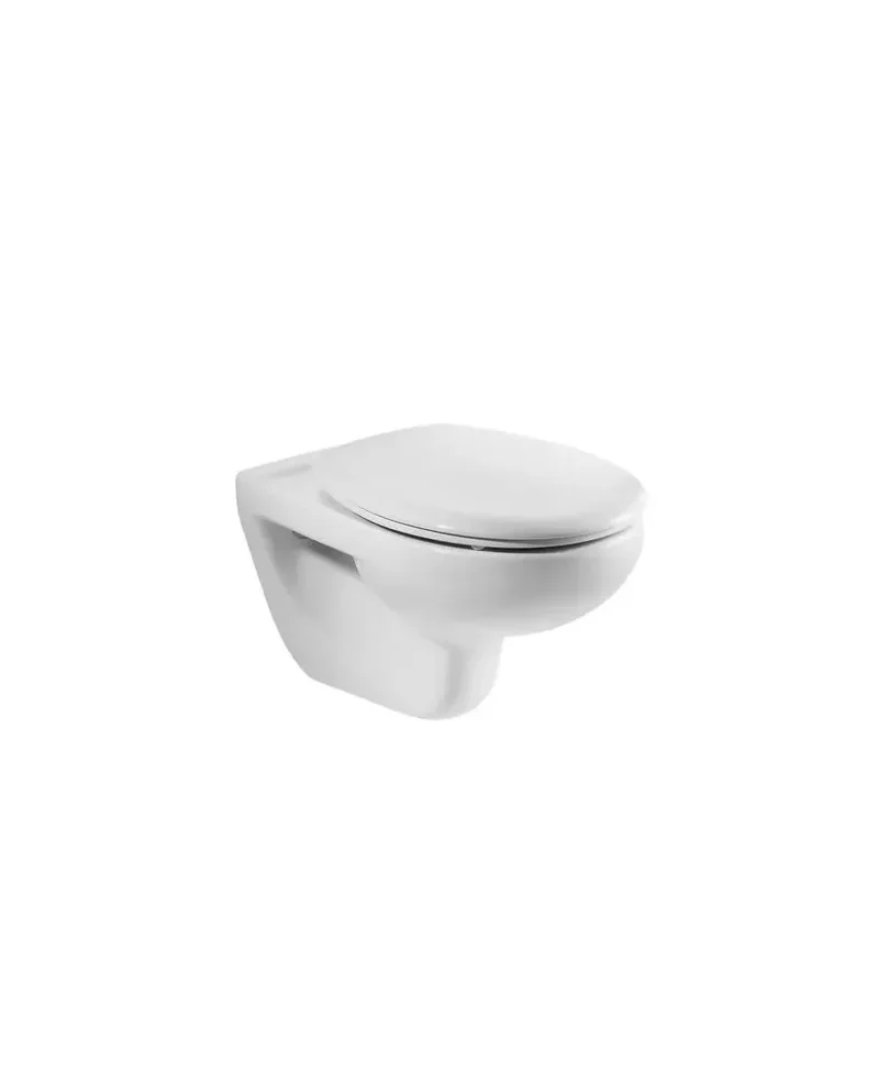 Roca Victoria – Inodoro Suspendido con Tapa, Salida Horizontal, Blanco