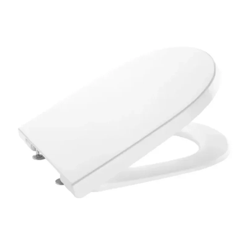 Roca The Gap Round – Inodoro Suspendido con Tapa, Salida Horizontal, Blanco