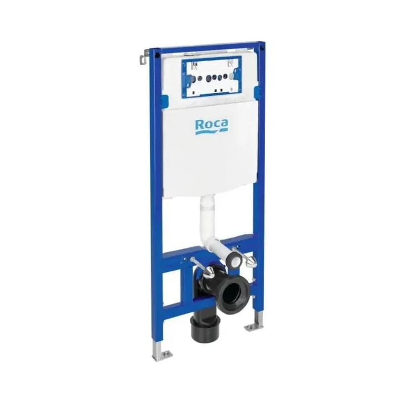 Roca The Gap Round – Inodoro Suspendido con Tapa, Salida Horizontal, Blanco