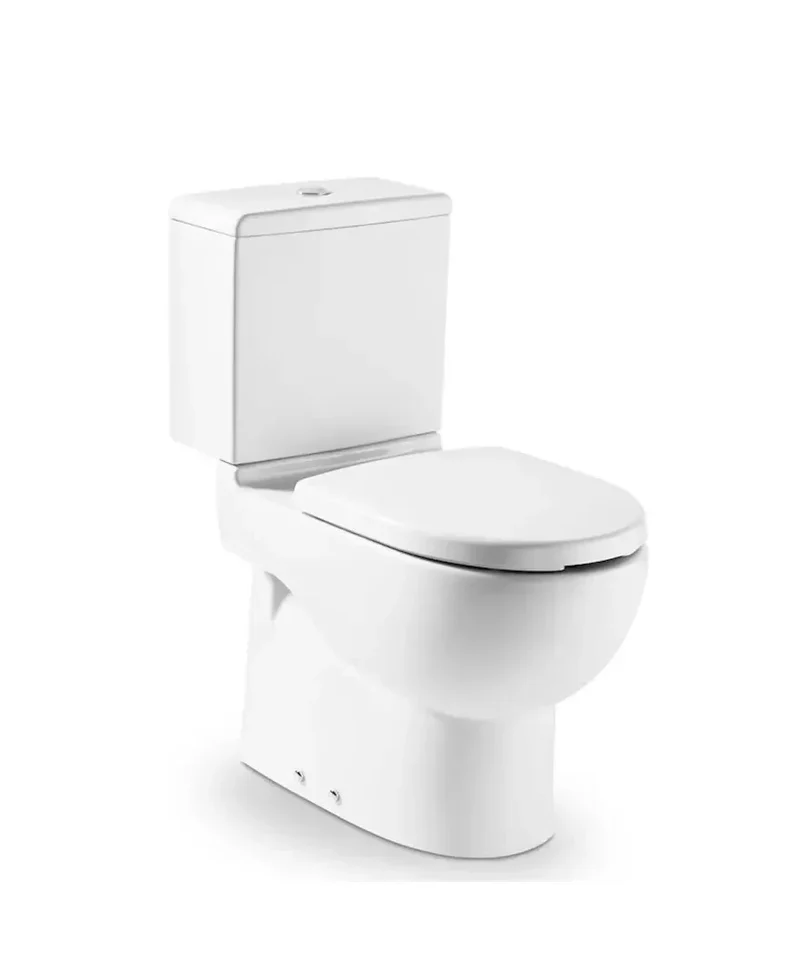 Roca Meridian – Inodoro de Pie Completo, Salida Dual, Blanco