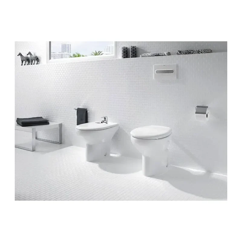 Roca Victoria – Inodoro de Suelo con Cisterna Empotrada, Salida Horizontal, Blanco