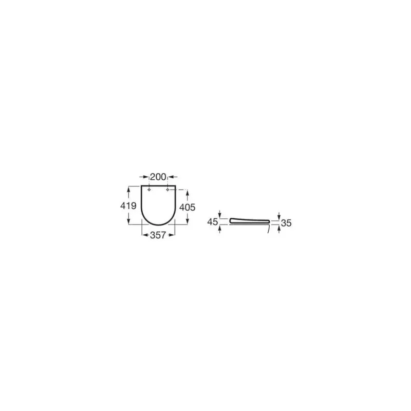 Inodoro completo adosado a la pared de altura confort con tecología Rimless The Gap Round Roca