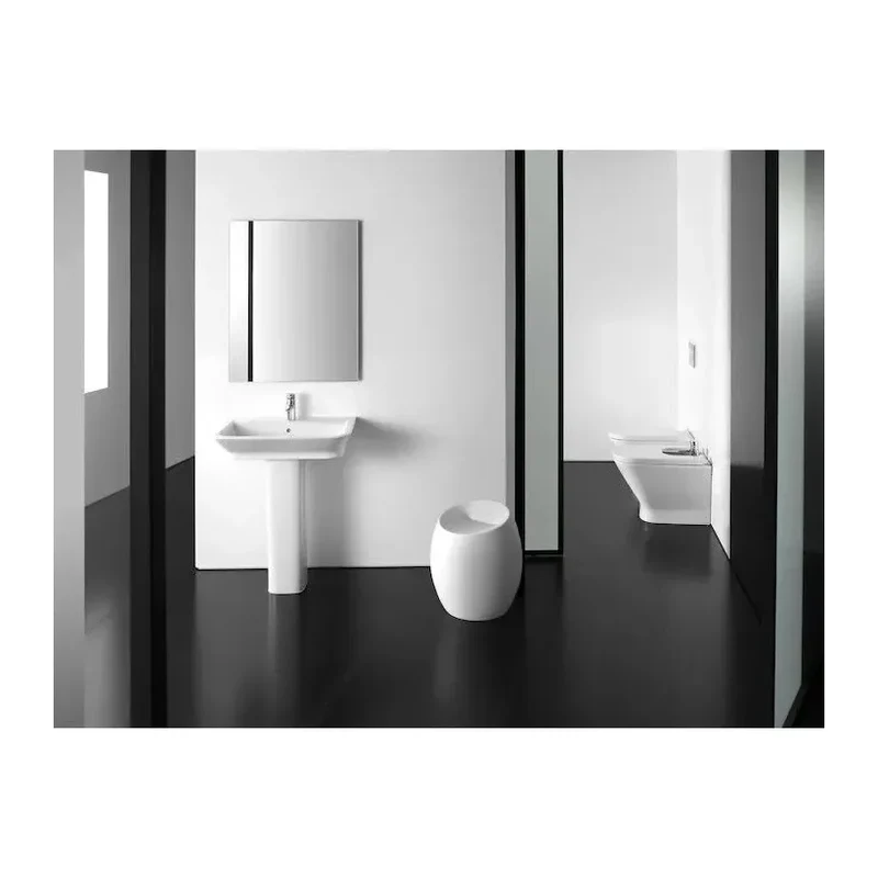 Roca The Gap Square – Inodoro con Tanque Alto (Cisterna no Incluida), Salida Dual, Blanco