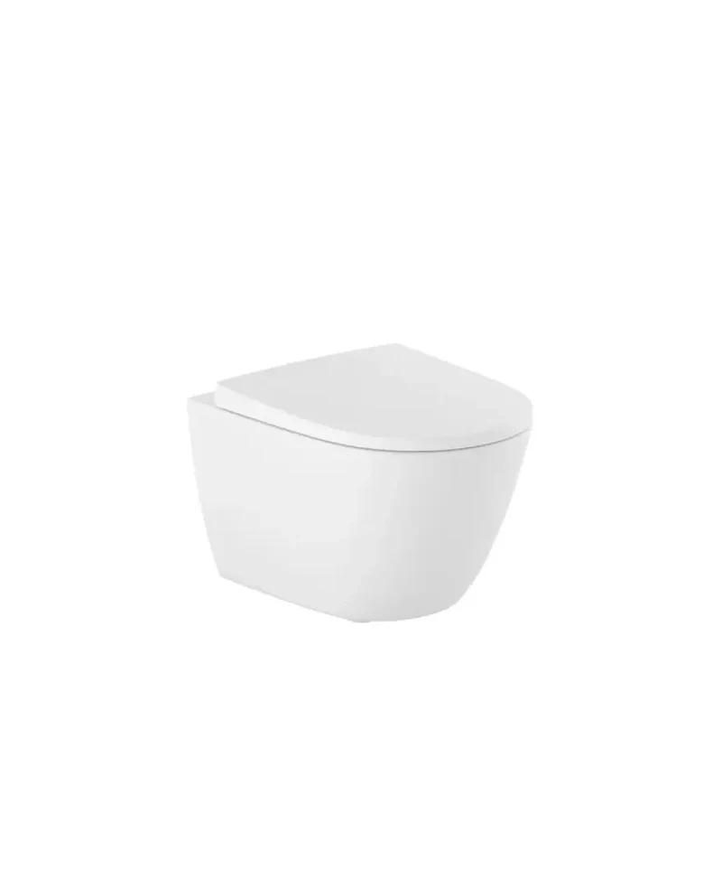 Roca Ona – Inodoro Suspendido con Tapa, Salida Horizontal, Blanco
