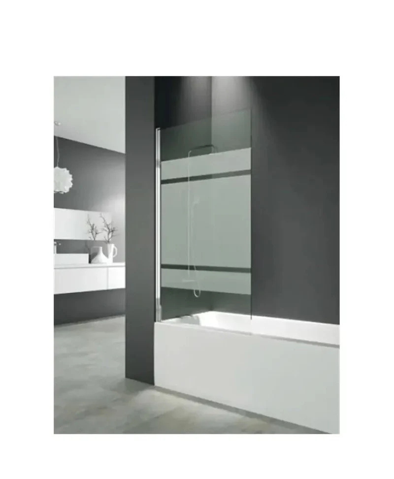 Mampara Abatible Frontal para Bañera GME Frost Plus 85x150 cm Vidrio Templado 6mm