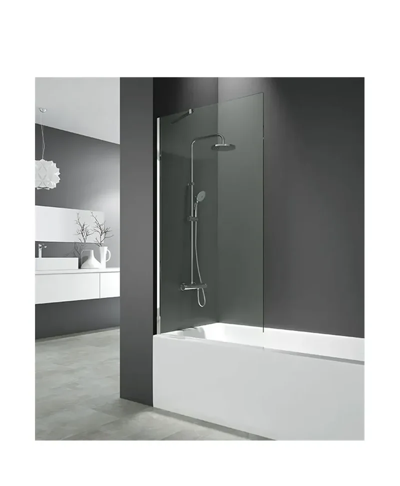 Mampara Frontal Fija para Bañera GME | Vidrio Templado 8mm, A Medida, Antical, Reversible