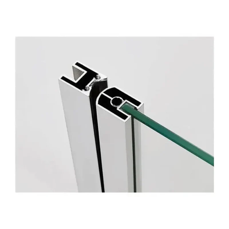 Mampara Frontal de Ducha Open Black GME 6mm Abatible y Fijo a Medida