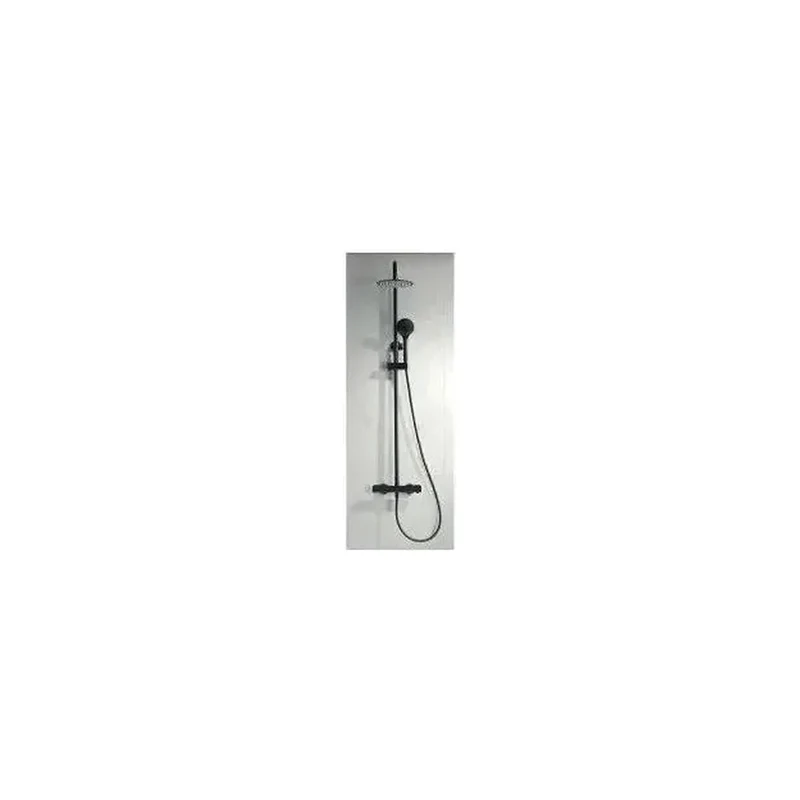 Barra de ducha termostática hecha de acero inoxidable con acabado negro mate Eco-kent de Imex