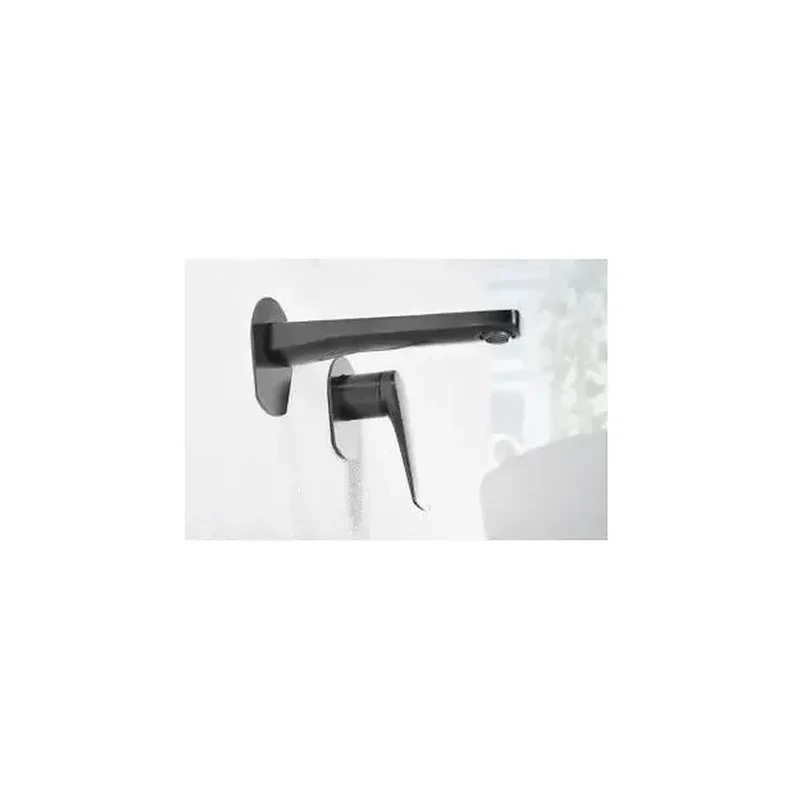 Grifo monomando empotrado para lavabo hecho de latón con acabado negro metalizado Delos de Imex