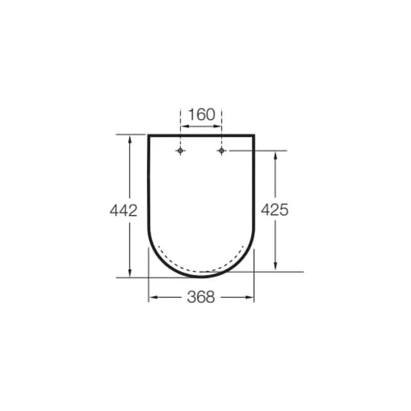 Roca Round – Inodoro Suspendido con Tapa, Salida Horizontal, Blanco