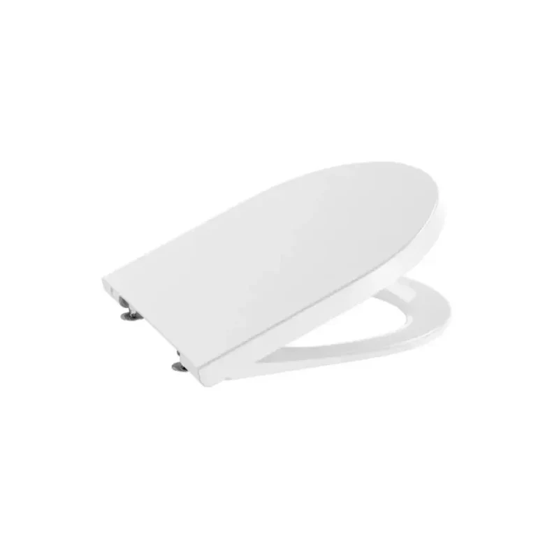 Roca Round – Inodoro Suspendido con Tapa, Salida Horizontal, Blanco