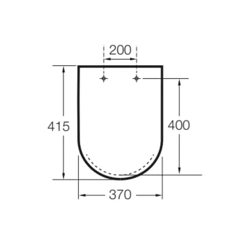 Roca Round – Inodoro Suspendido con Tapa, Salida Horizontal, Blanco