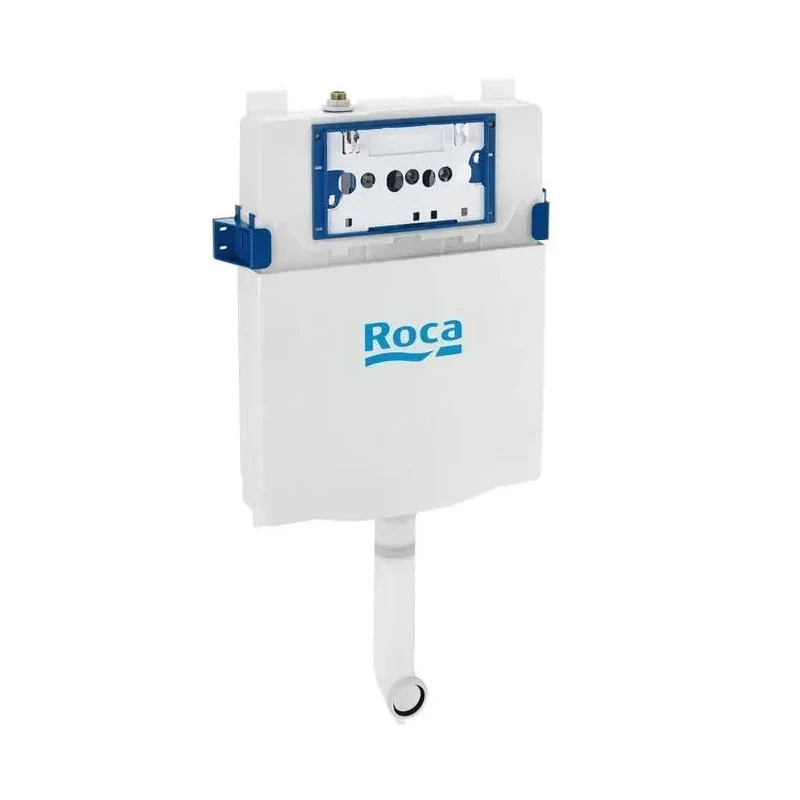 Roca Square – Pack de Inodoro de Suelo con Bastidor y Placa, Salida Dual, Blanco