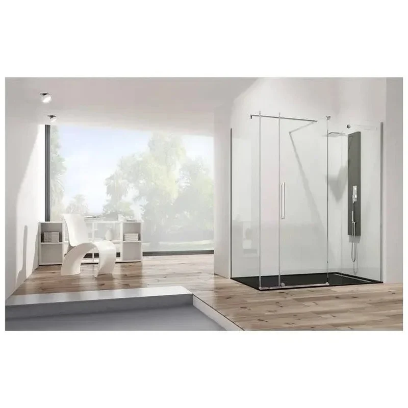 Mampara Angular Ducha Corredera Vidrio Templado 8mm 10mm A Medida GME VETRUM