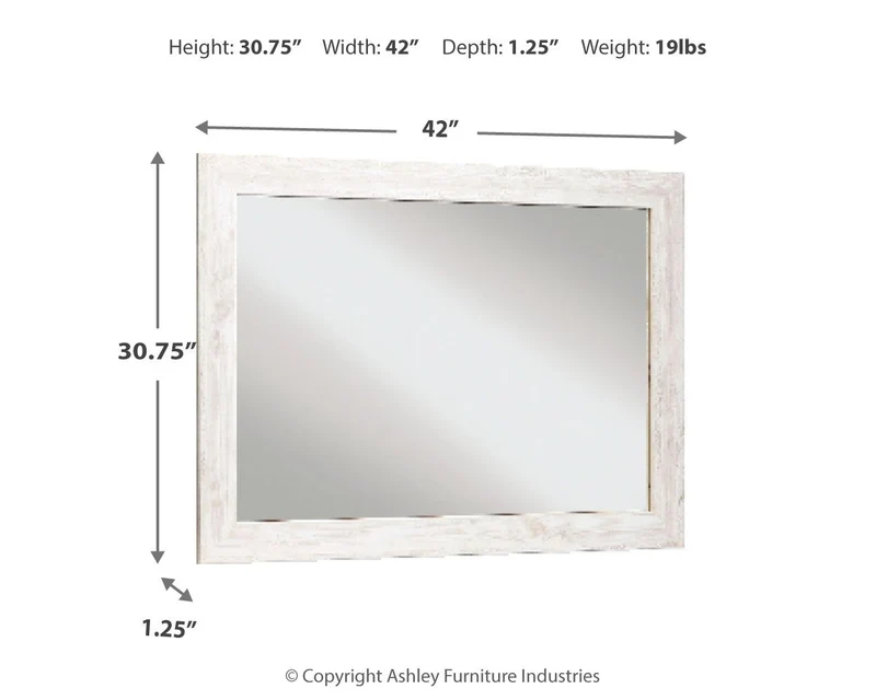 Paxberry - Bedroom Accent Mirror - Whitewash