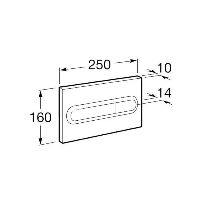 Pack inodoro Rimless suspendido con placa pulsadora y cisterna empotrada Meridian Duplo ROCA