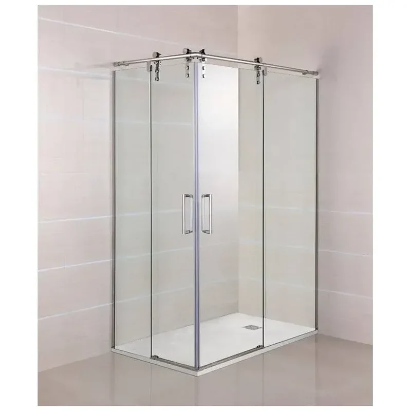 Mampara Angular 2 Hojas Correderas Vidrio Templado 8mm MOVING GME | A Medida