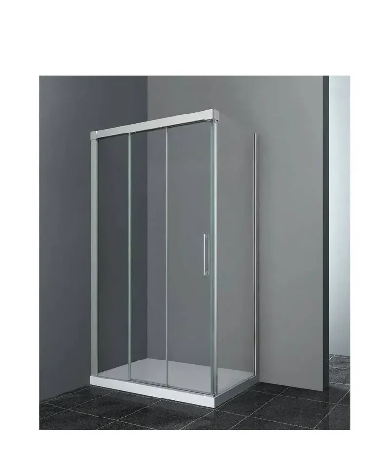 Mampara Angular TRIO GME 2 Hojas Correderas Vidrio Templado 6mm A Medida