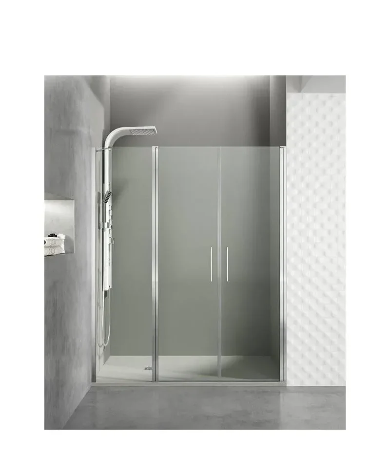 Mampara Frontal de Ducha OPEN GME 3 Hojas Abatibles Vidrio Templado 6mm a Medida